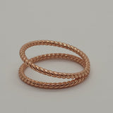 Strong And Courageous Rope Ring 14Kt. Rose Gold.