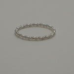 Strong Mom Sterling Silver Twisted Rope Ring