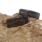 Boldness MARRIAGE - Exotic Black Ceramic Ring "Black Meteorite"