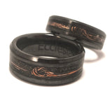 Boldness MARRIAGE - Exotic Black Ceramic Ring "Black Meteorite"