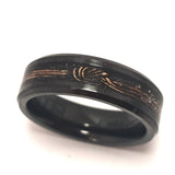 Boldness MARRIAGE - Exotic Black Ceramic Ring "Black Meteorite"