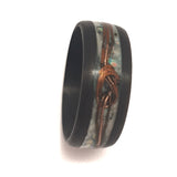 Boldness MARRIAGE -  Exotic Carbon Fiber Ring for Her "Plain White"