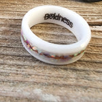 Boldness- Exotic SINGLE ADULTS White Ceramic Ring for ladies. "Fantasy"