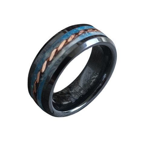 Boldness SINGLE ADULT - Exotic Black Ceramic Ring " Dream BIG "
