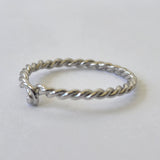 Boldness for Her (SINGLE ADULT) S. Silver 925 Rope Ring Band.