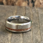 Boldness Rope Inside Titanium Ring Family Set "Expression To My Son"