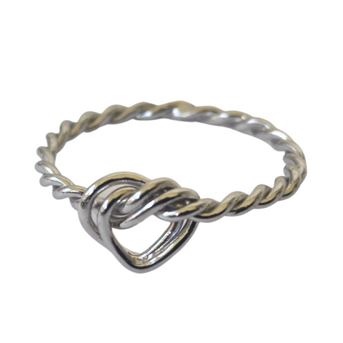 Boldness for Her (TEEN GIRLS) S. Silver 925 Rope Ring Band.