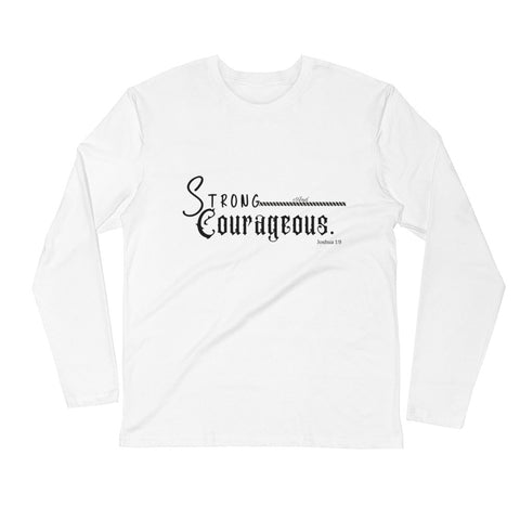 COMMITMENT - Long Sleeve Fitted Crew Black or White